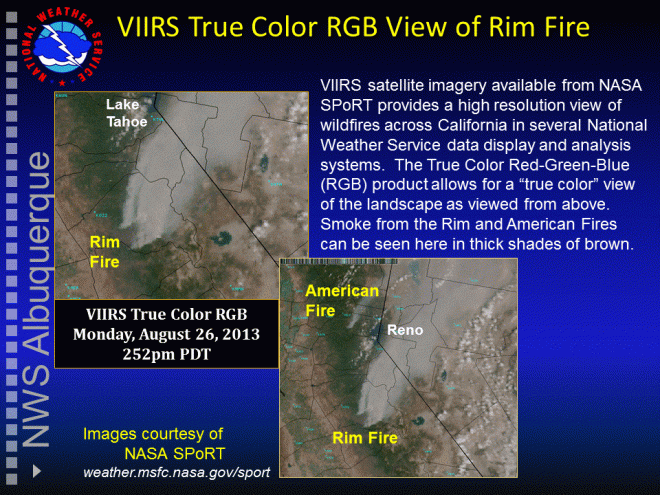 VIIRS True Color RGB Product 252pm PDT August 26, 2013.